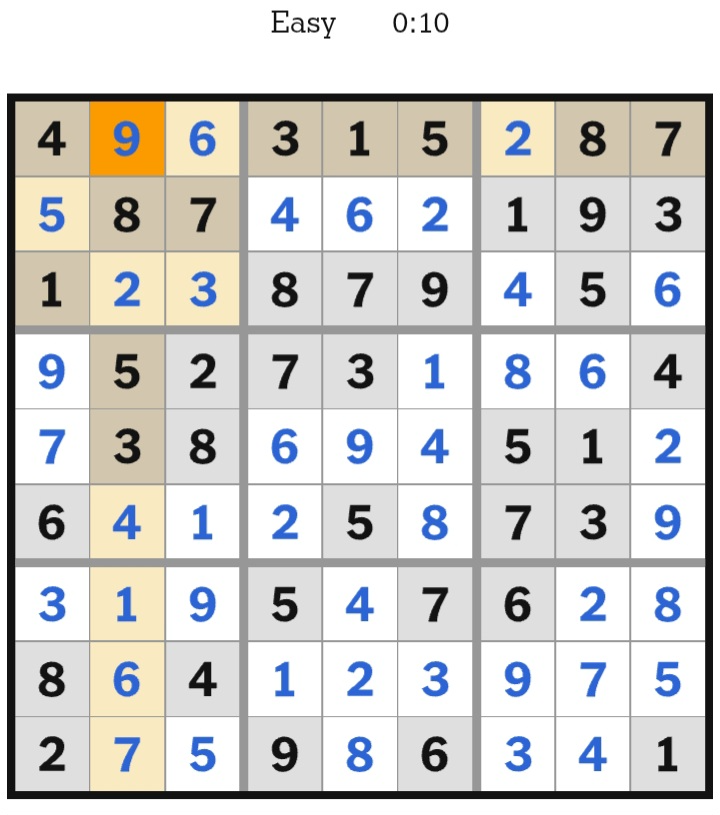 NYT Sudoku Easy Answers January 01, 2026