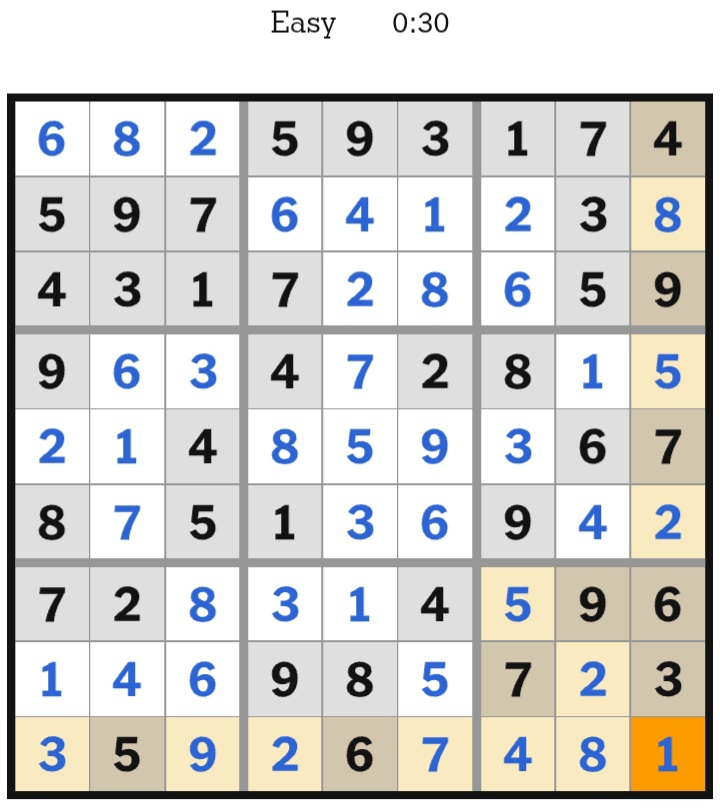 NYT Sudoku Easy Answers January 02, 2026