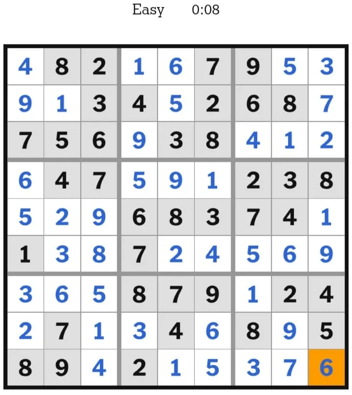 NYT Sudoku Easy Answers January 28, 2026