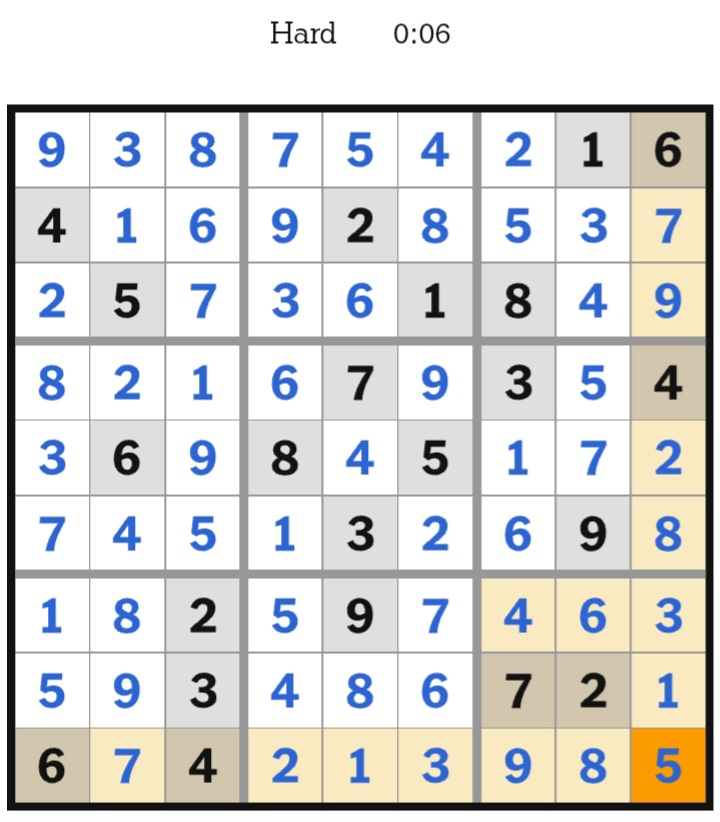 NYT Sudoku Hard Answers January 01, 2026