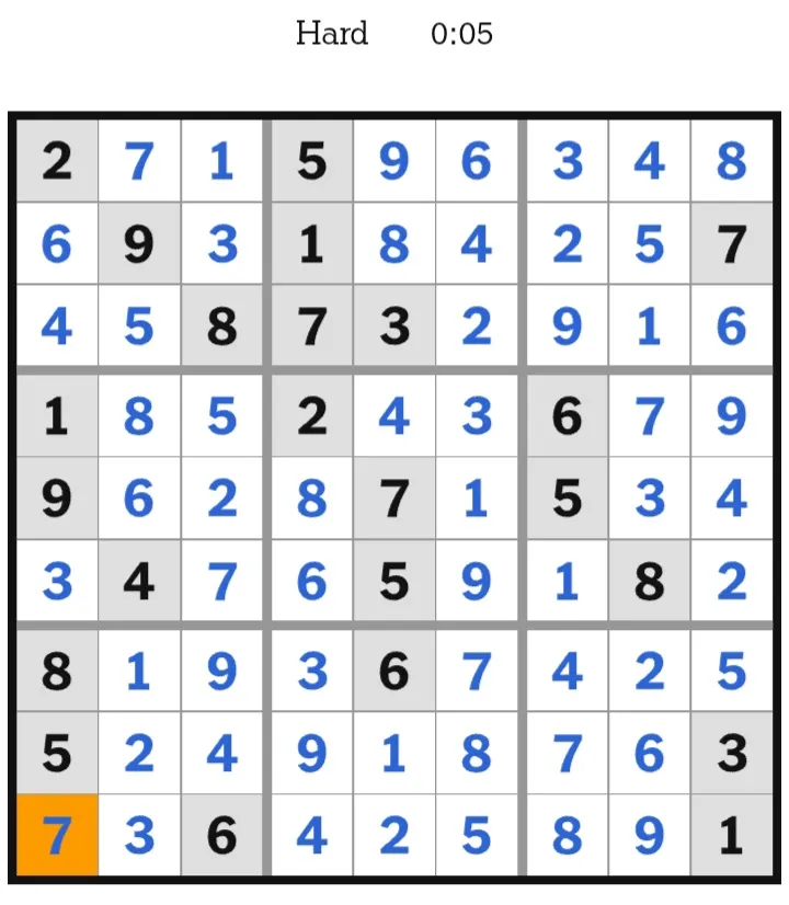 NYT Sudoku Hard Answers January 17, 2026