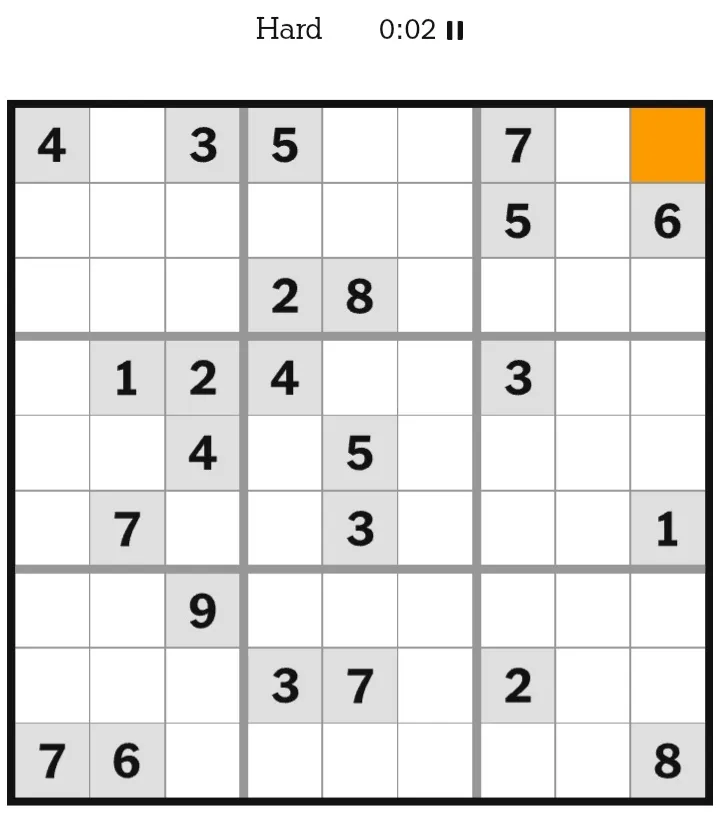 NYT Sudoku Hard January 18, 2026