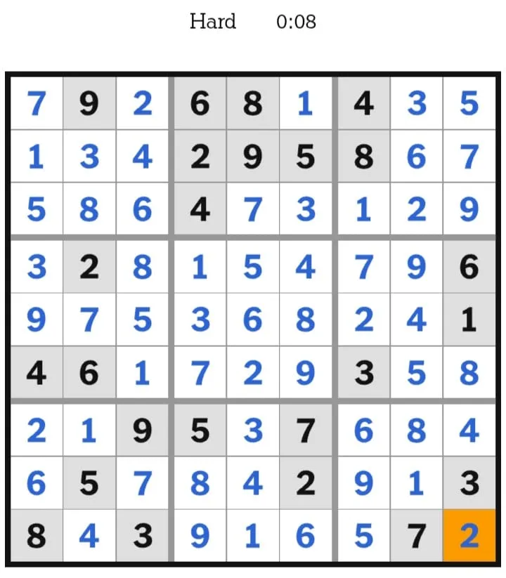 NYT Sudoku Hard Answers February 12, 2026