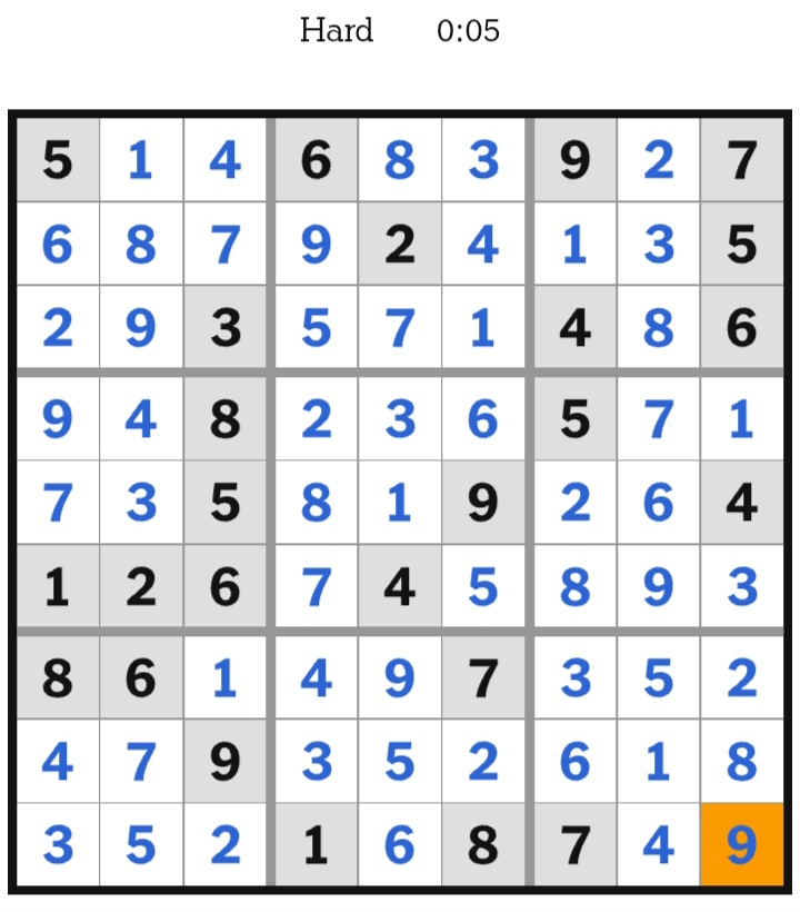 NYT Sudoku Hard Answers February 24, 2026