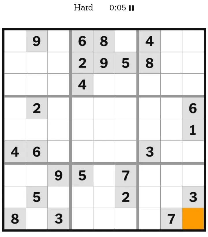 NYT Sudoku Hard February 12, 2026
