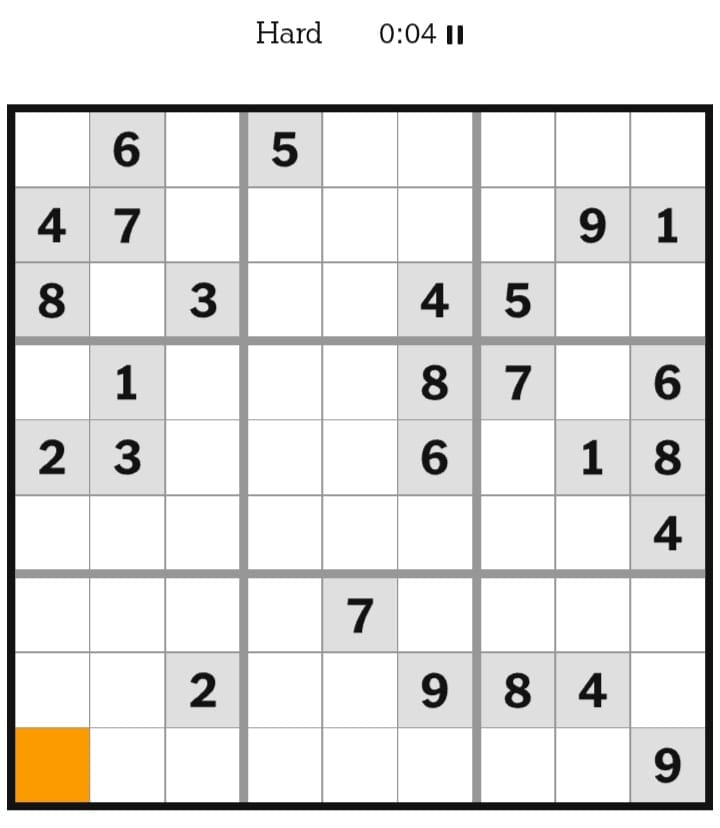 NYT Sudoku Hard February 17, 2026