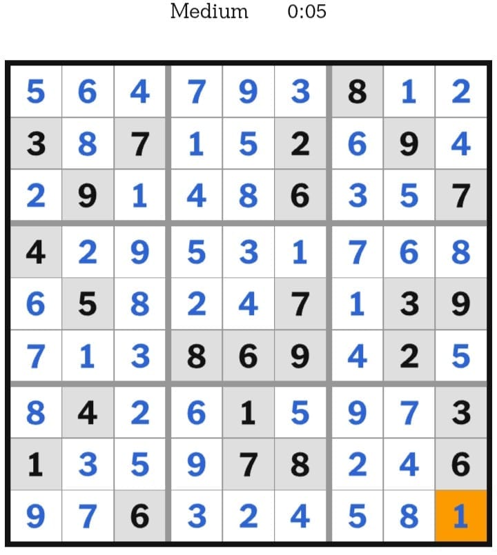 NYTimes Sudoku February 23, 2026 Answers - NYT Sudoku