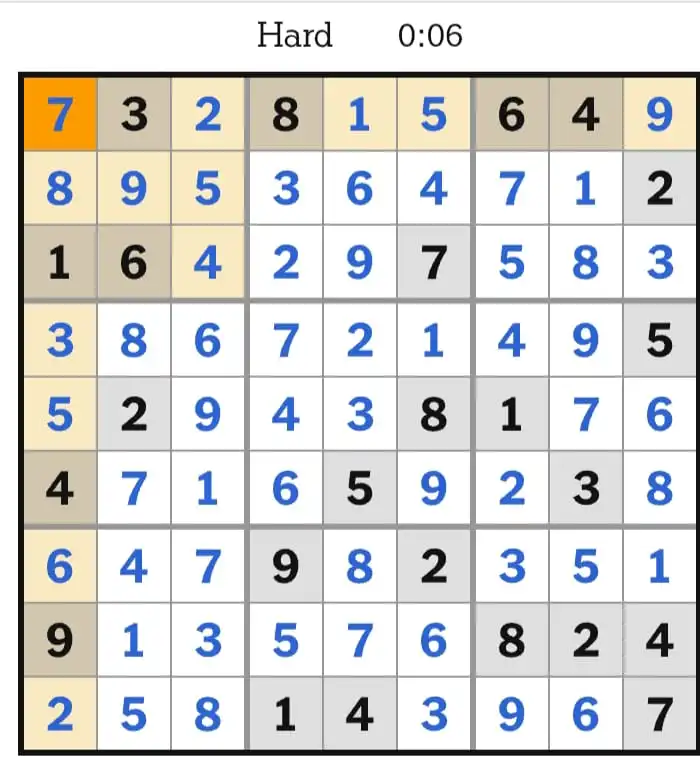 NYTimes Sudoku Hard Answers February 20, 2026
