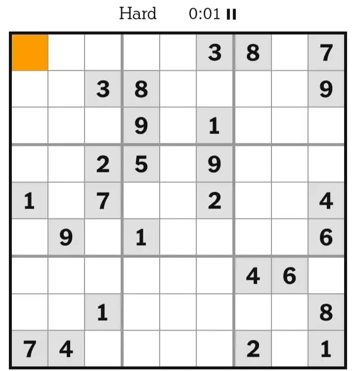 NYT Sudoku Hard February 06, 2026