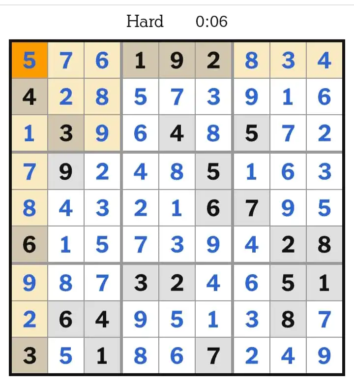 NYT Sudoku Hard Answers March 17, 2026