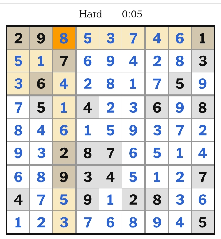 NYT Sudoku Hard Answers March 28, 2026