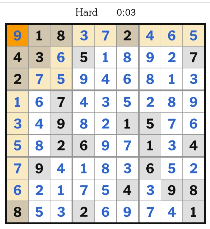 NYT Sudoku Hard Answers March 30, 2026
