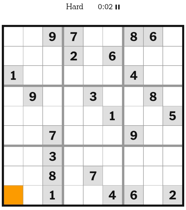 NYT Sudoku Hard March 03, 2026