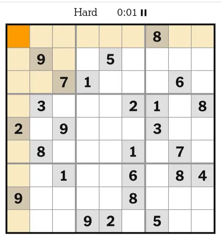 NYT Sudoku Hard March 05, 2026