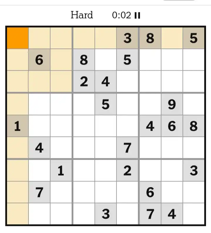 NYT Sudoku Hard March 11, 2026