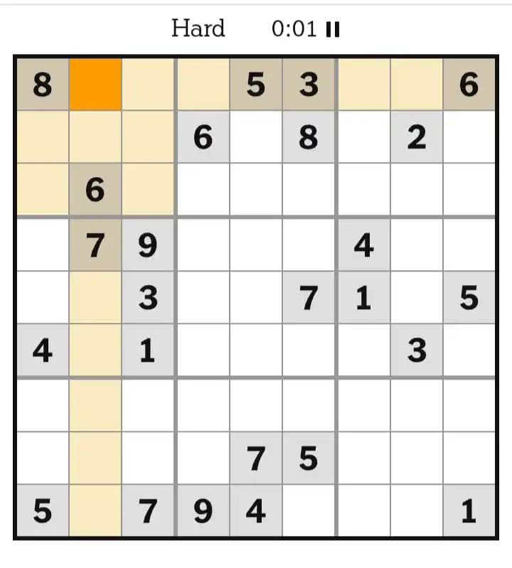 NYT Sudoku Hard March 18, 2026