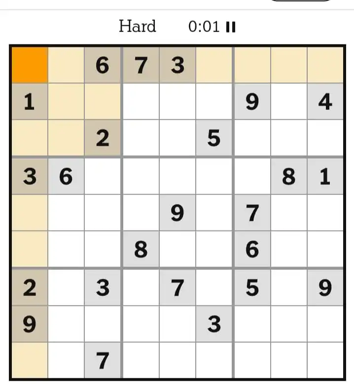 NYT Sudoku Hard March 20, 2026