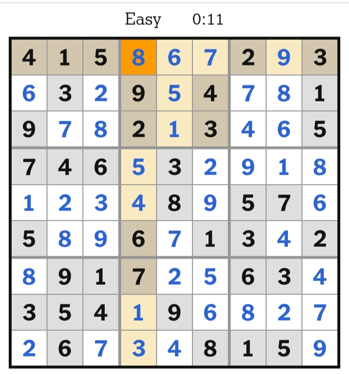NYT Sudoku Easy Answers April 20, 2026