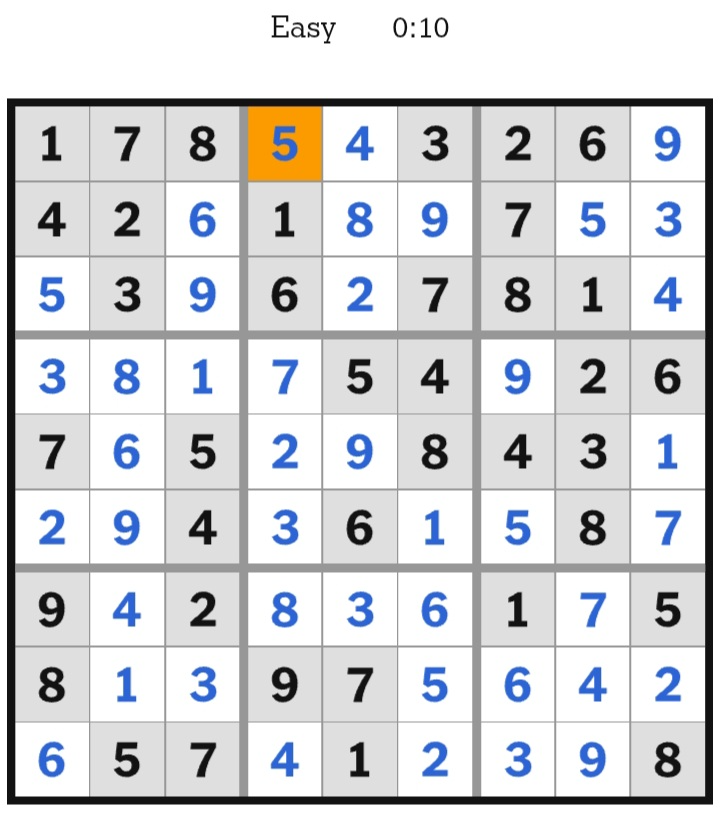NYT Sudoku Easy Answers April 29, 2026