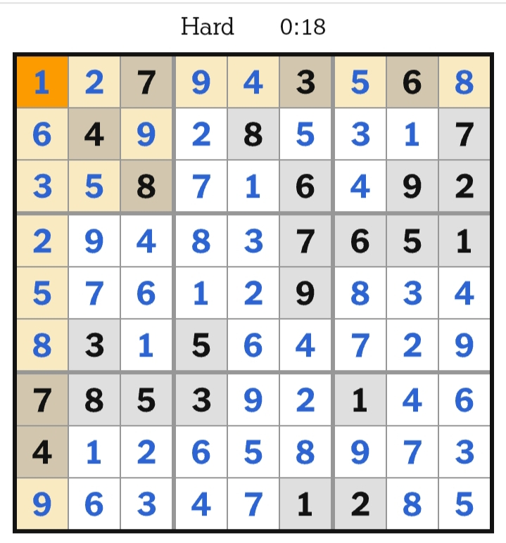 NYT Sudoku Hard Answers April 07, 2026
