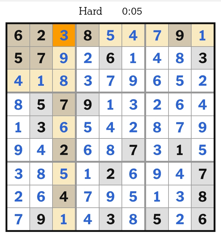 NYT Sudoku Hard Answers April 1 2026