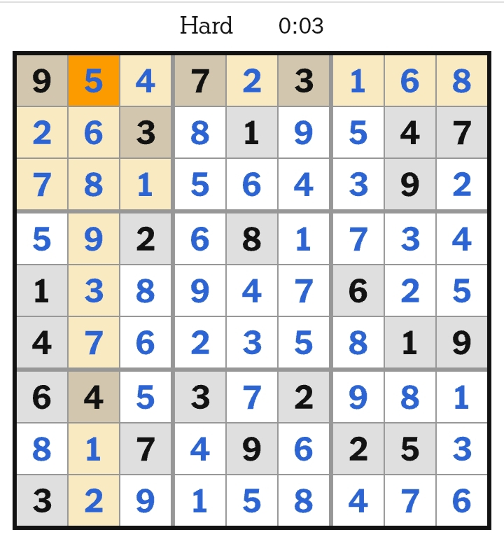 NYT Sudoku Hard Answers April 12, 2026