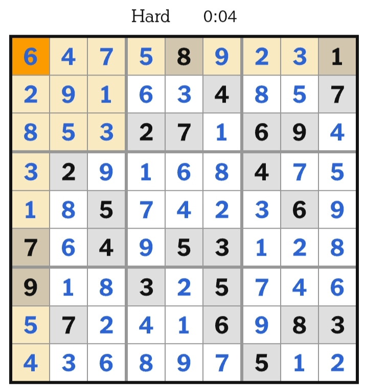NYT Sudoku Hard Answers April 14, 2026