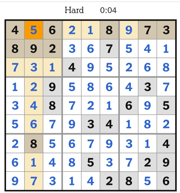 NYT Sudoku Hard Answers April 18, 2026