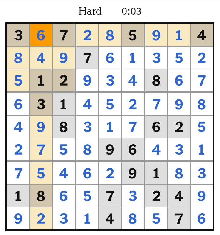 NYT Sudoku Hard Answers April 20, 2026