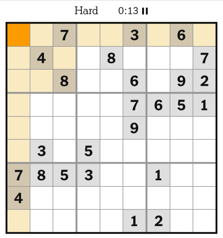 NYT Sudoku Hard April 07, 2026