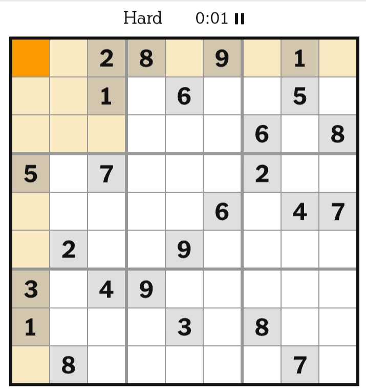 NYT Sudoku Hard April 13, 2026