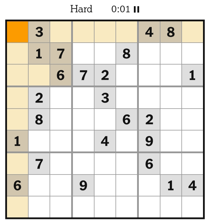 NYT Sudoku Hard April 15, 2026