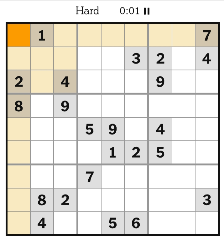 NYT Sudoku Hard April 23, 2026