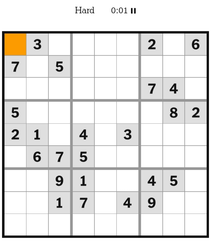 NYT Sudoku Hard April 29, 2026