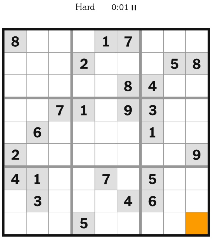 NYT Sudoku Hard April 30, 2026