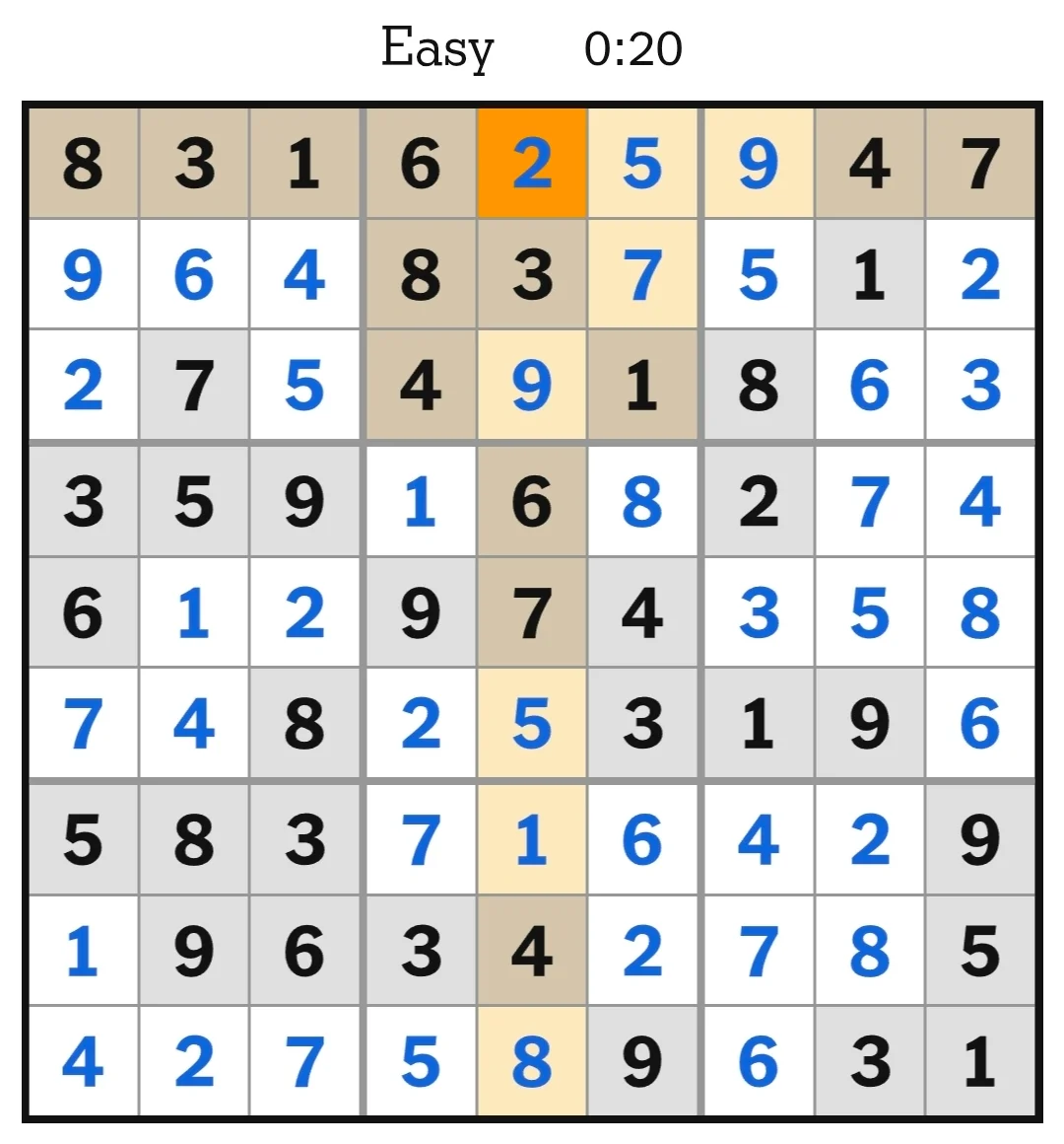 NYT Sudoku Easy Answers May 23, 2026