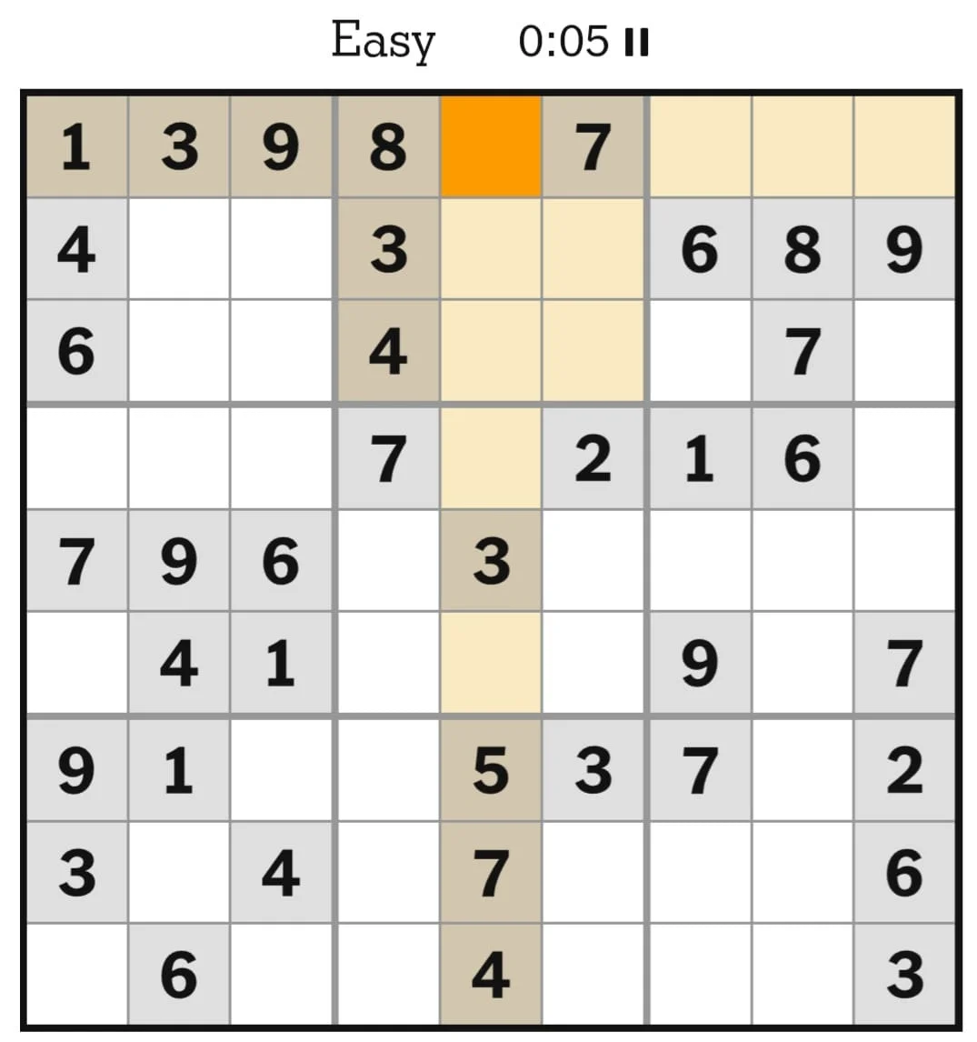 NYT Sudoku Easy  May 21, 2026