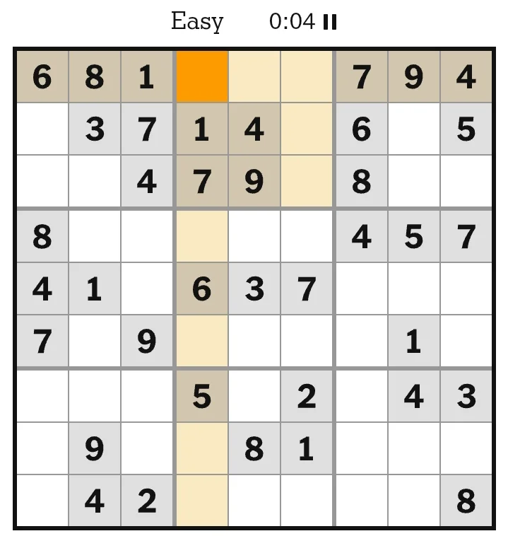 NYT Sudoku Easy May 28, 2026