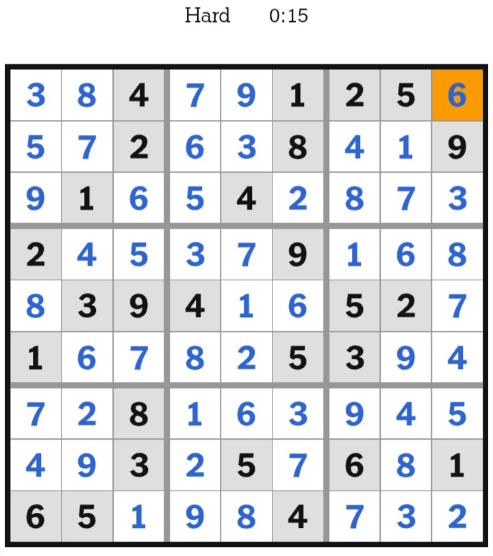 NYT Sudoku Hard Answers May 02, 2026