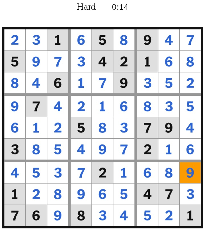 NYT Sudoku Hard Answers May 03, 2026
