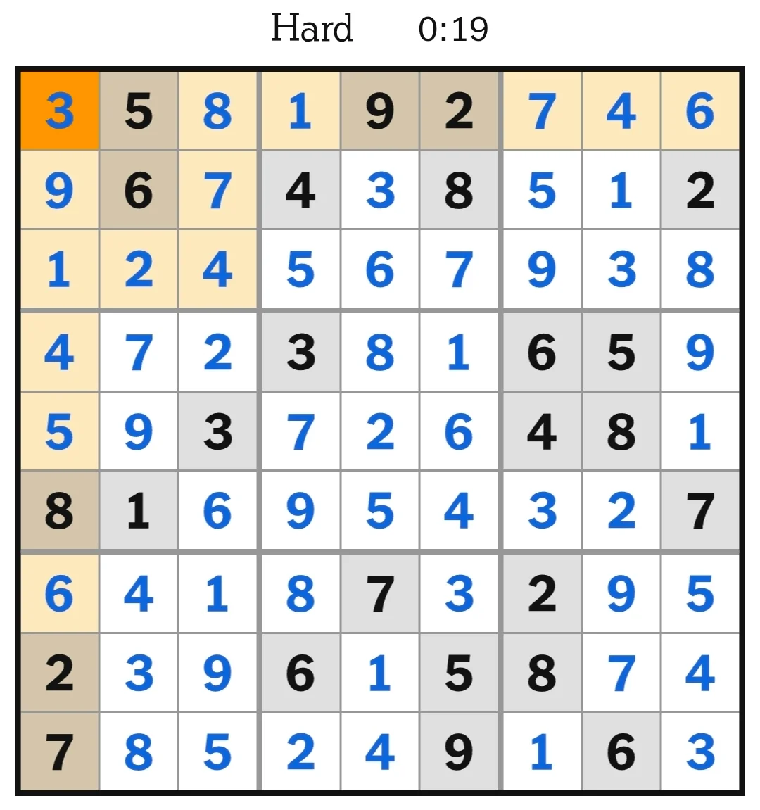 NYT Sudoku Hard  Answers May 21, 2026