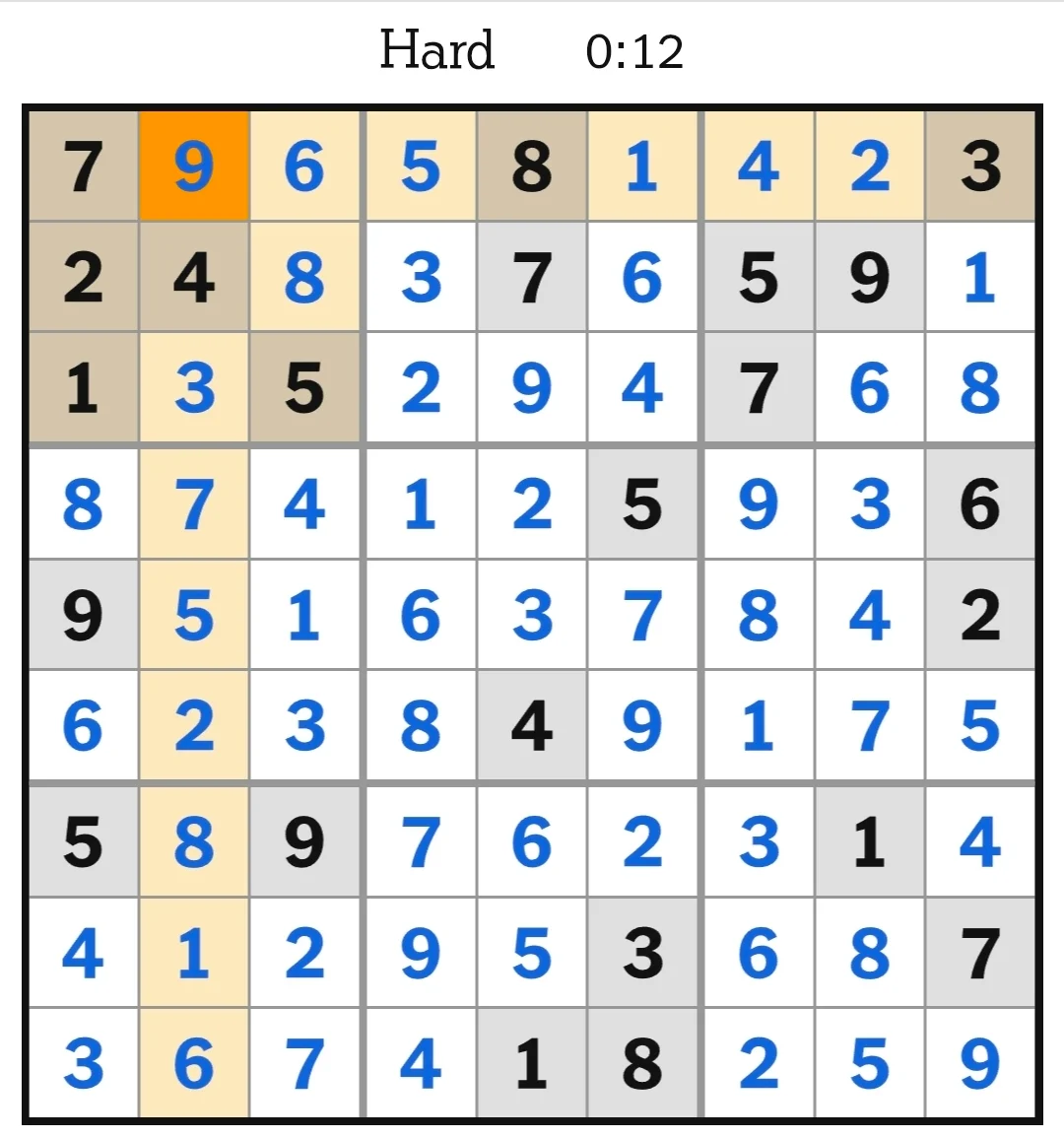 NYT Sudoku Hard Answers May 23, 2026
