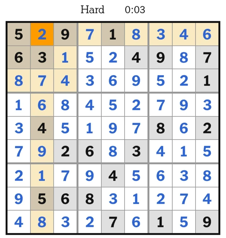 NYT Sudoku Hard Answers May 27, 2026