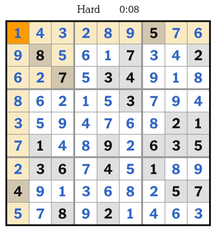NYT Sudoku Hard Answers May 28, 2026