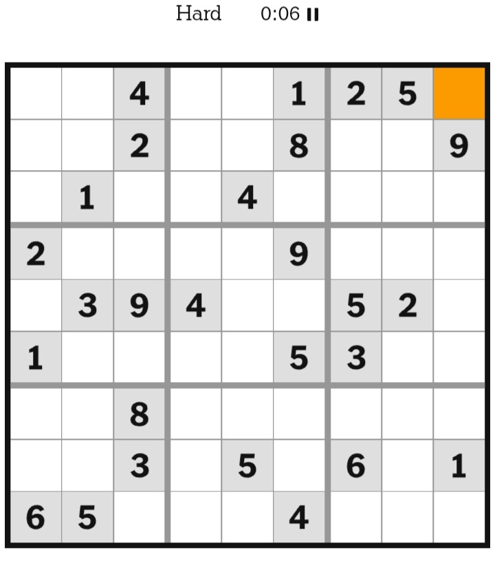 NYT Sudoku Hard May 02, 2026