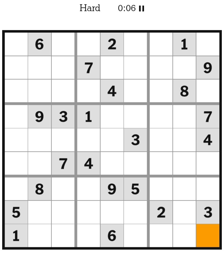 NYT Sudoku Hard May 04, 2026
