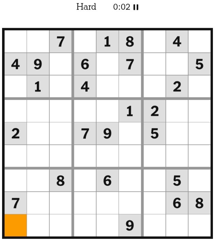 NYT Sudoku Hard May 06, 2026