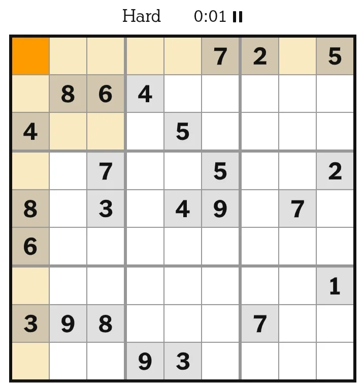 NYT Sudoku Hard May 14, 2026