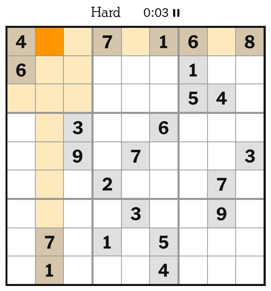 NYT Sudoku Hard May 18, 2026