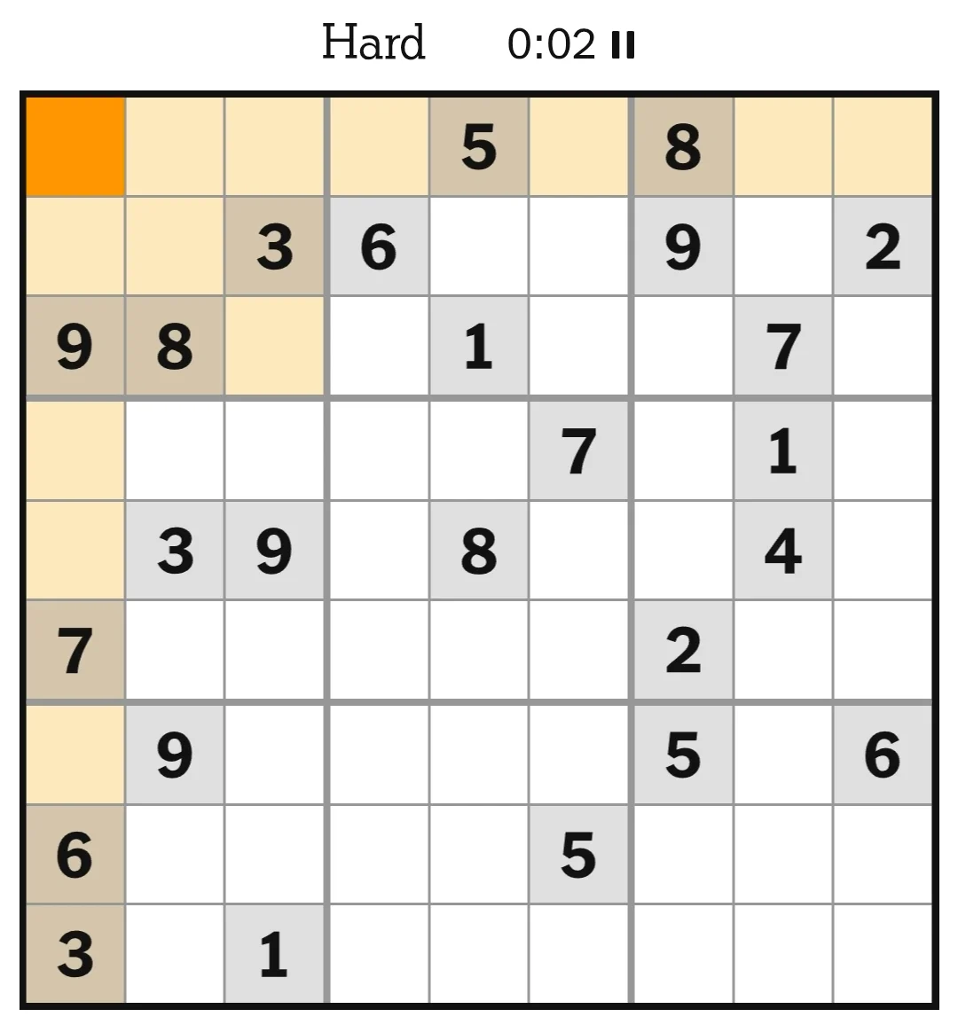 NYT Sudoku Hard May 20, 2026